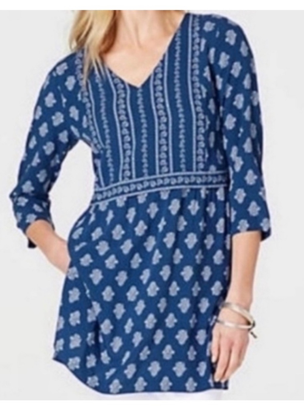 J. Jill Seaside Block Tunic - Size M - Picture 2 of 10